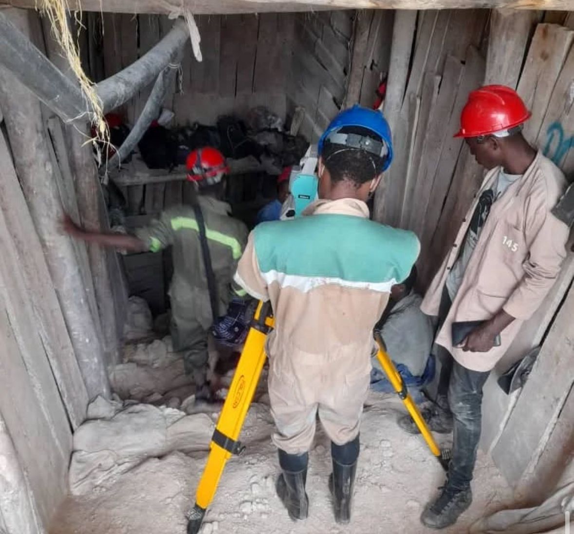 Underground survey team